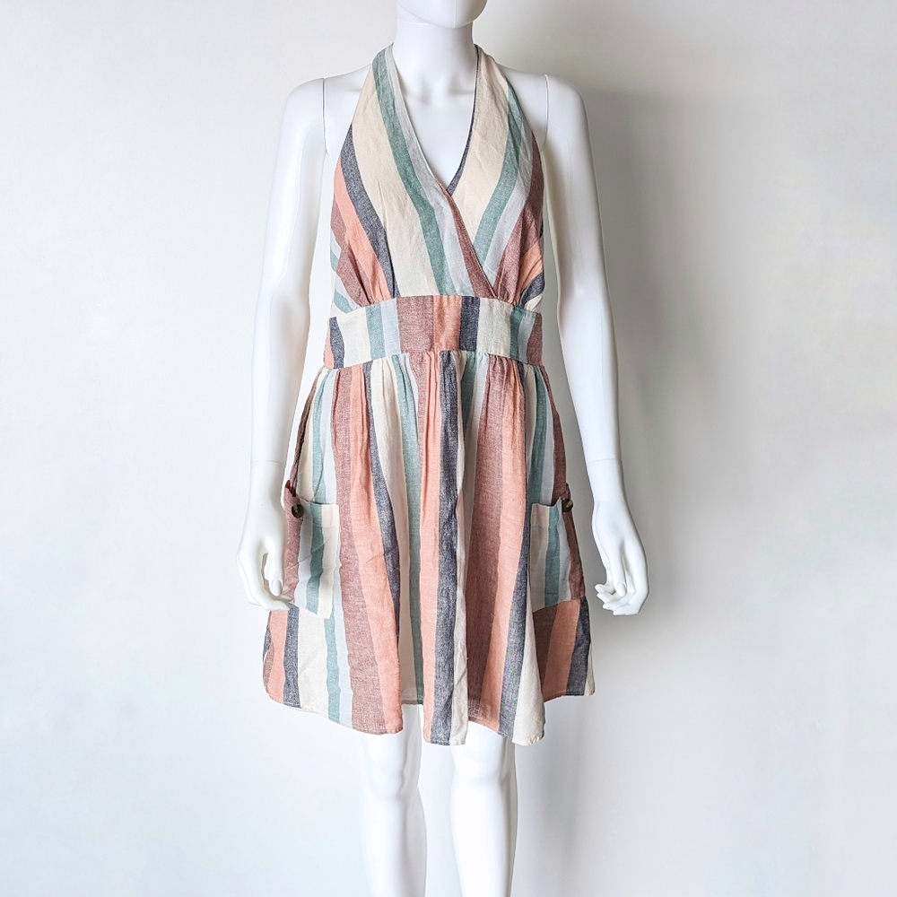 AE Striped Halter Multicolor Dress